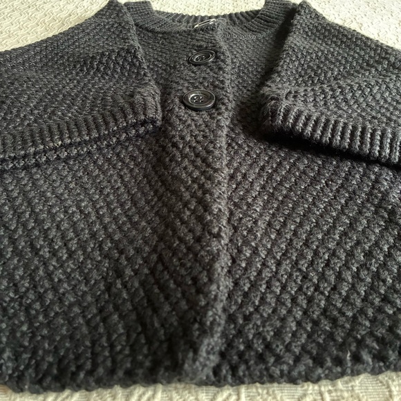 Chico's Wool Blend Black Knit Cardigan Size 2 US Large/12 - Picture 3 of 7